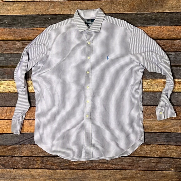 Polo Ralph Lauren Classic Fit Purple Long Sleeve Mens Button Down Shirt Classic - Picture 1 of 6